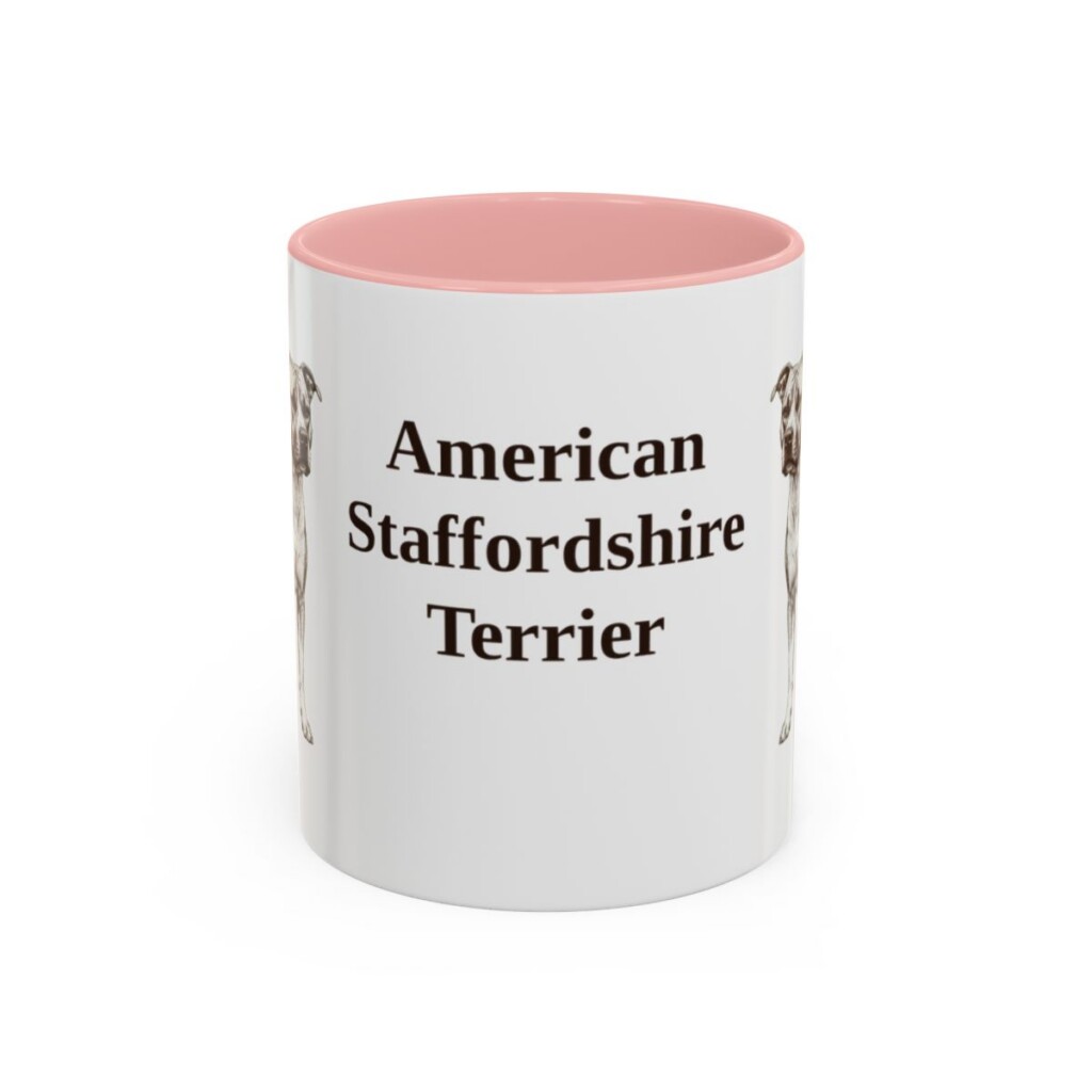 11oz American Staffordshire Terrier Mug, Vintage Dog Portrait Coffee Mug, Dog Lover Gift