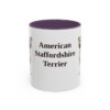 11oz American Staffordshire Terrier Mug, Vintage Dog Portrait Coffee Mug, Dog Lover Gift