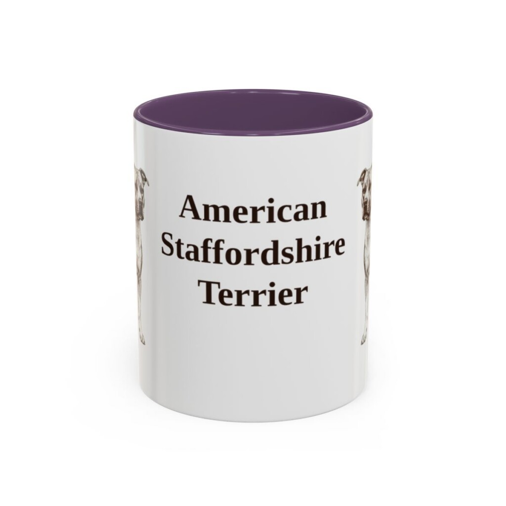11oz American Staffordshire Terrier Mug, Vintage Dog Portrait Coffee Mug, Dog Lover Gift
