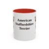 11oz American Staffordshire Terrier Mug, Vintage Dog Portrait Coffee Mug, Dog Lover Gift