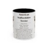 11oz American Staffordshire Terrier Mug, Illustrated Dog Breed Facts Coffee Mug, Vintage Dog Keepsake Gift