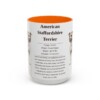 american-staffordshire-terrier-mug-writeup-orange-5 15oz American Staffordshire Terrier Mug, Illustrated Dog Breed Facts Coffee Mug, Vintage Dog Keepsake Gift