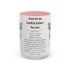 american-staffordshire-terrier-mug-writeup-pink-5 15oz American Staffordshire Terrier Mug, Illustrated Dog Breed Facts Coffee Mug, Vintage Dog Keepsake Gift