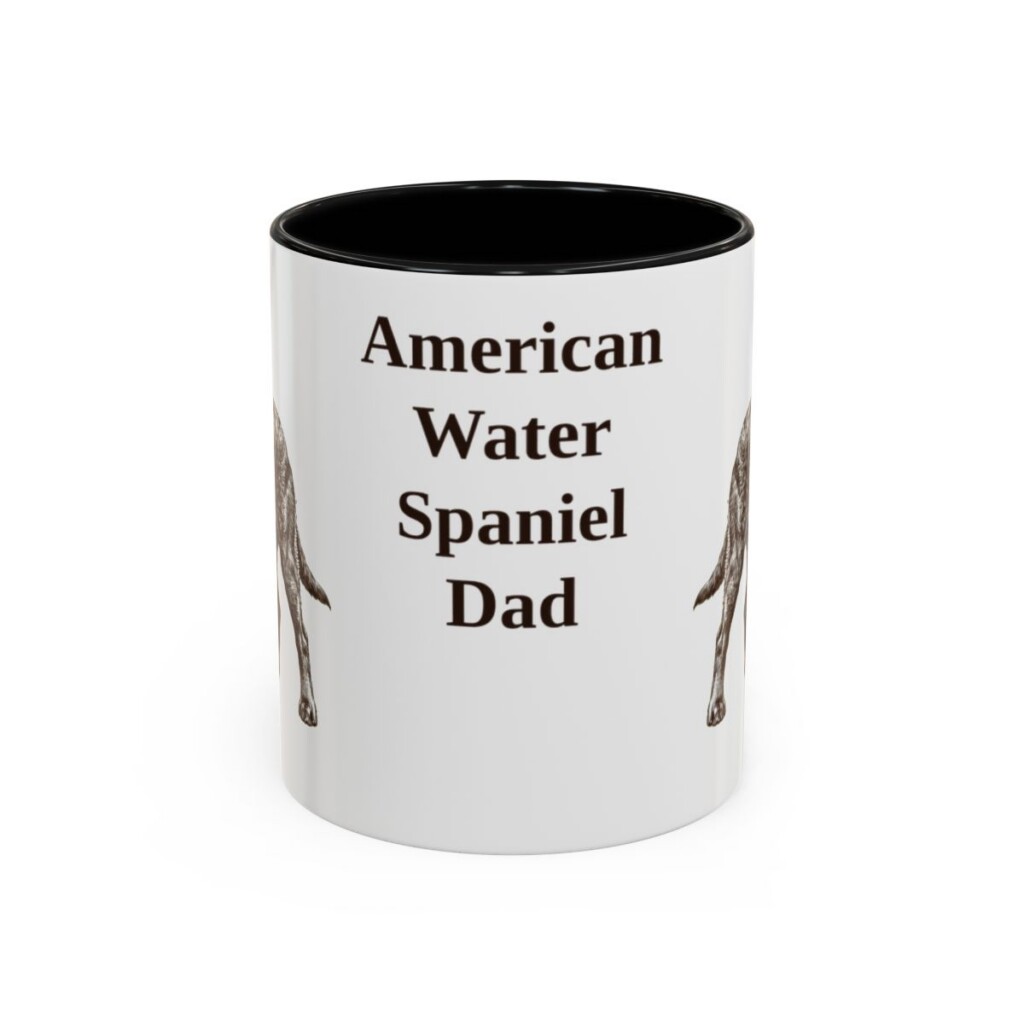 11oz American Water Spaniel Dog Dad Mug, Vintage Sketch Coffee Mug, Dog Dad Gift