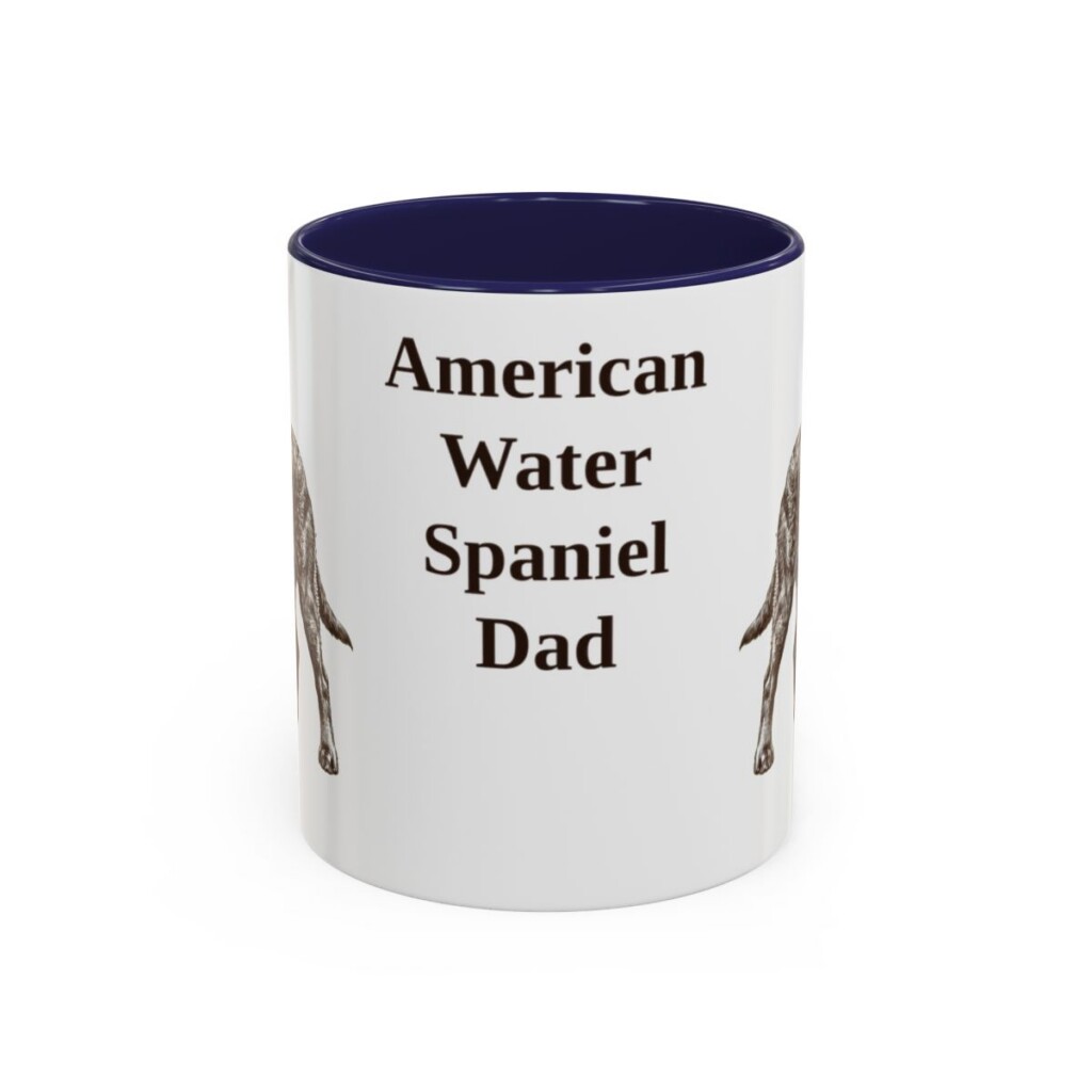 11oz American Water Spaniel Dog Dad Mug, Vintage Sketch Coffee Mug, Dog Dad Gift