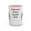 american-water-spaniel-mug-dad-pink-1 15oz American Water Spaniel Dog Dad Mug, Vintage Sketch Coffee Mug, Dog Dad Gift
