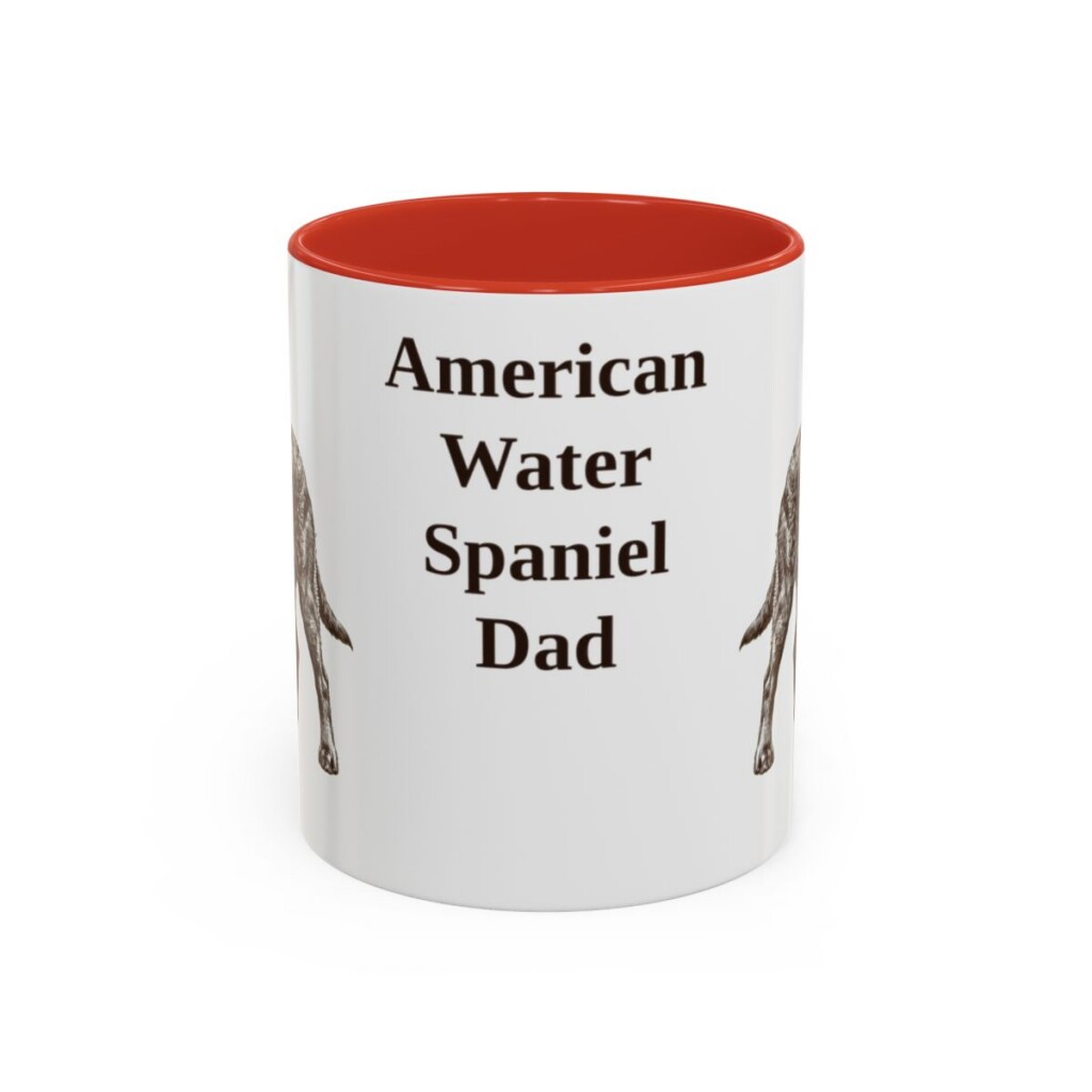 11oz American Water Spaniel Dog Dad Mug, Vintage Sketch Coffee Mug, Dog Dad Gift