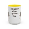 american-water-spaniel-mug-dad-yellow-1 15oz American Water Spaniel Dog Dad Mug, Vintage Sketch Coffee Mug, Dog Dad Gift