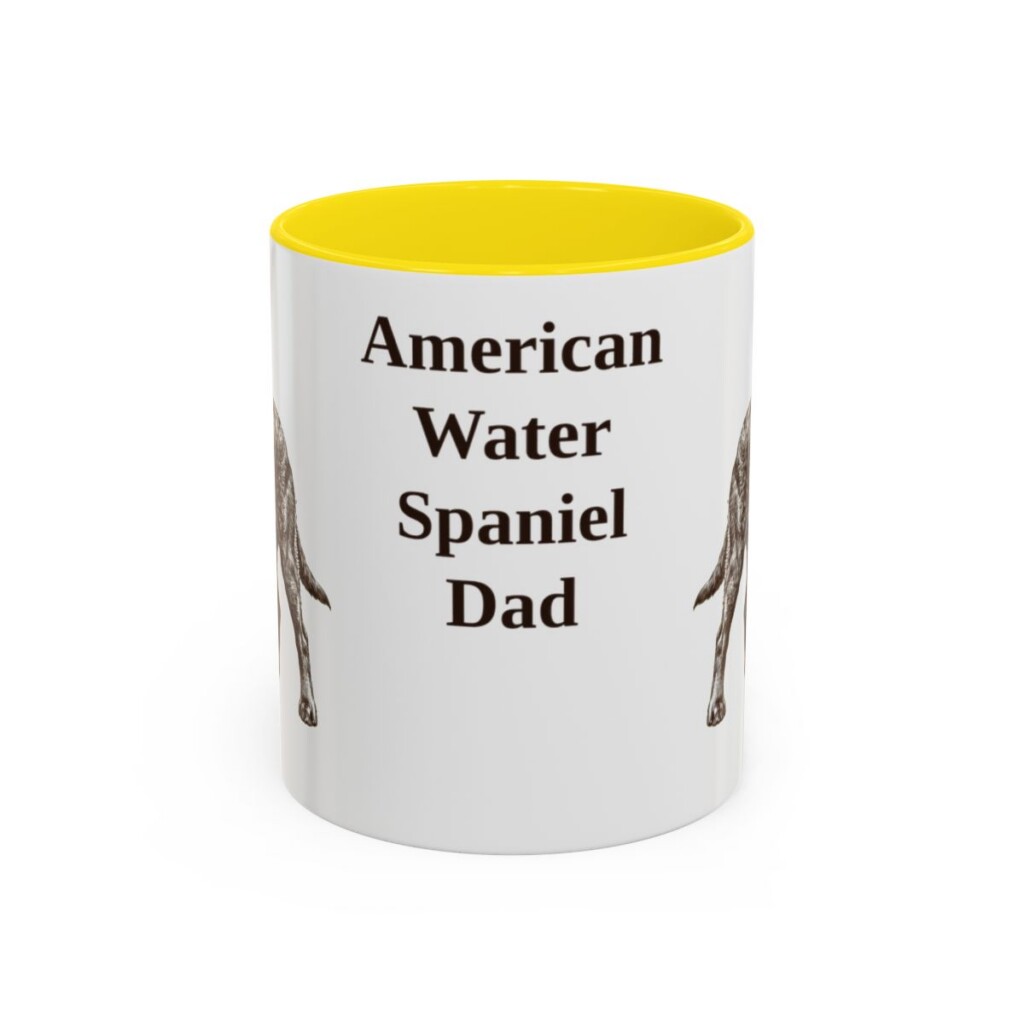 11oz American Water Spaniel Dog Dad Mug, Vintage Sketch Coffee Mug, Dog Dad Gift