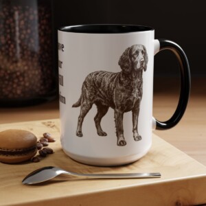 15oz Funny American Water Spaniel Mug, Have Fur Will Swim, Vintage Dog Coffee Mug, Dog Lover Gift
