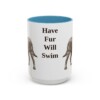 15oz Funny American Water Spaniel Mug, Have Fur Will Swim, Vintage Dog Coffee Mug, Dog Lover Gift