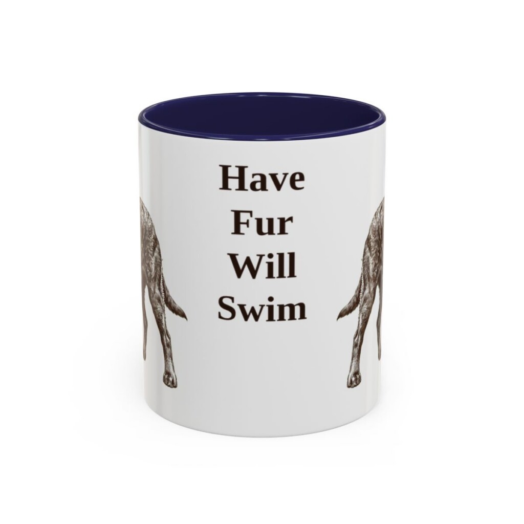 11oz Funny American Water Spaniel Mug, Have Fur Will Swim, Vintage Dog Coffee Mug, Dog Lover Gift