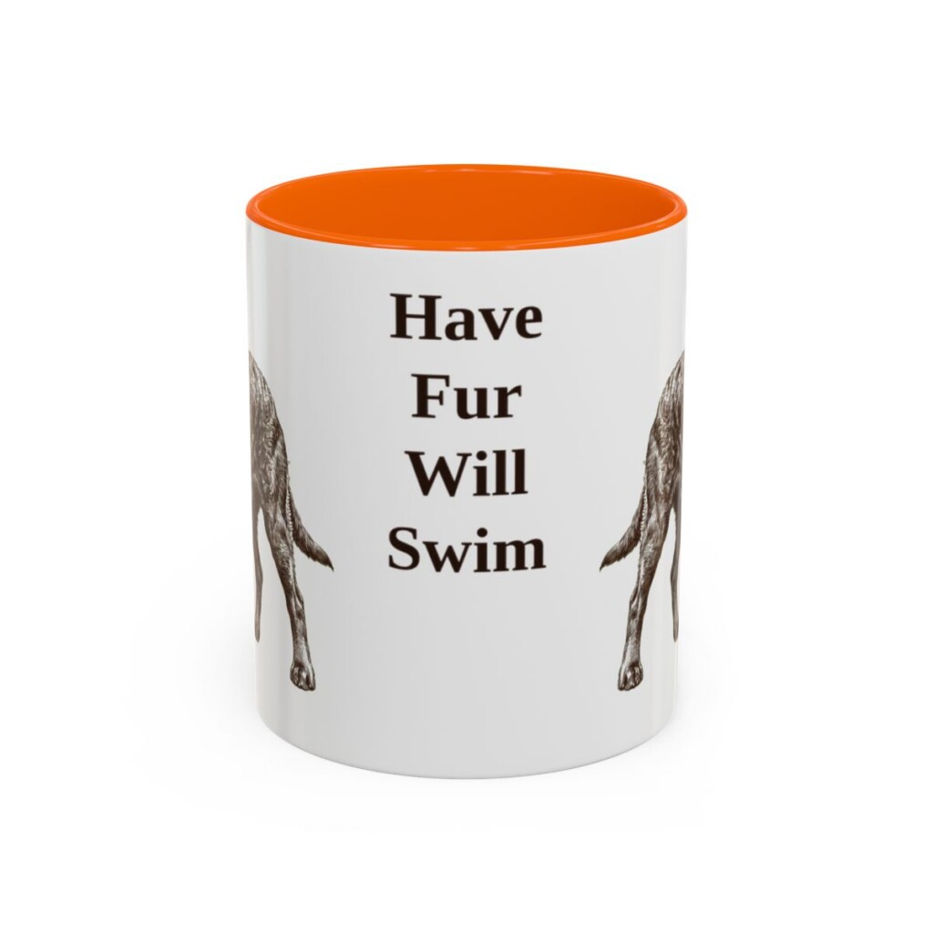 11oz Funny American Water Spaniel Mug, Have Fur Will Swim, Vintage Dog Coffee Mug, Dog Lover Gift