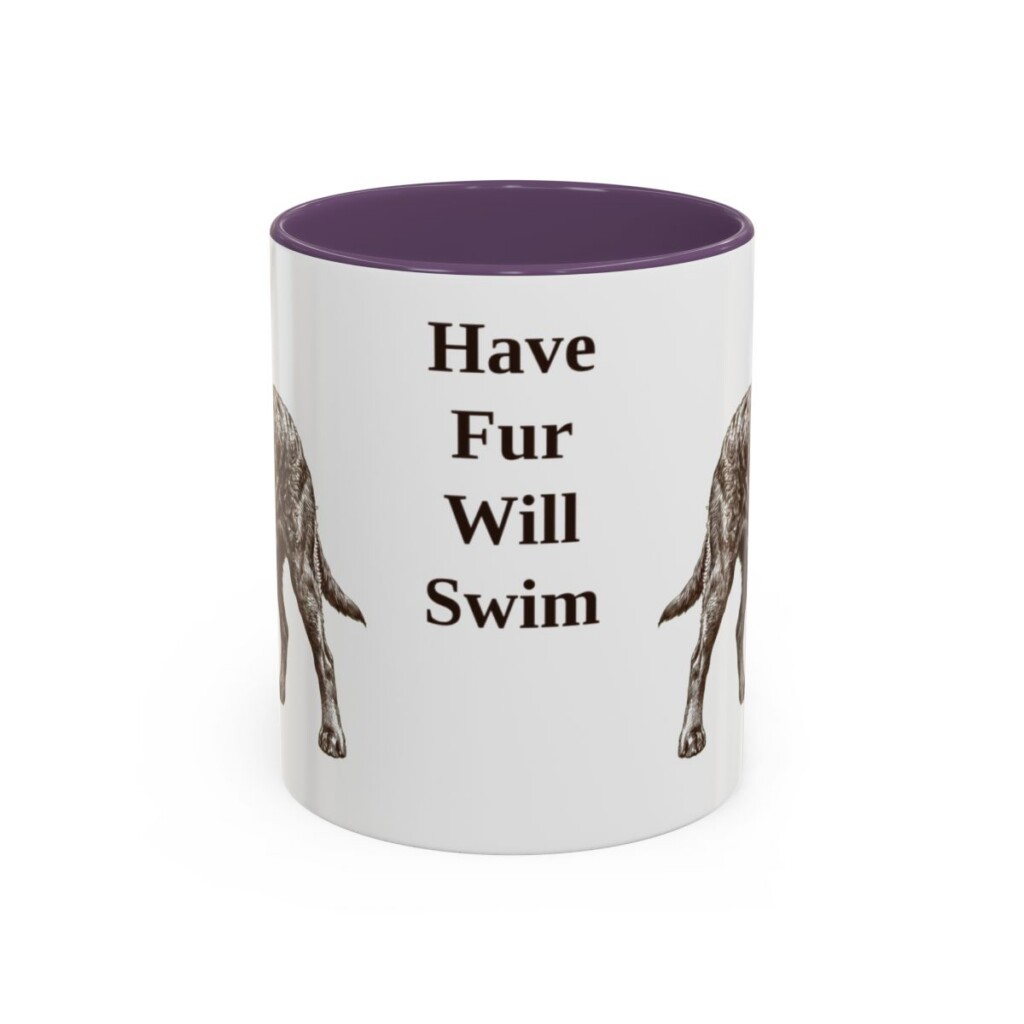 11oz Funny American Water Spaniel Mug, Have Fur Will Swim, Vintage Dog Coffee Mug, Dog Lover Gift