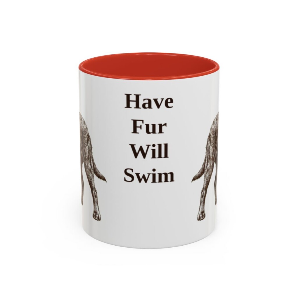 11oz Funny American Water Spaniel Mug, Have Fur Will Swim, Vintage Dog Coffee Mug, Dog Lover Gift