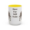 15oz Funny American Water Spaniel Mug, Have Fur Will Swim, Vintage Dog Coffee Mug, Dog Lover Gift