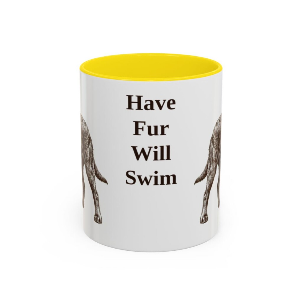 11oz Funny American Water Spaniel Mug, Have Fur Will Swim, Vintage Dog Coffee Mug, Dog Lover Gift