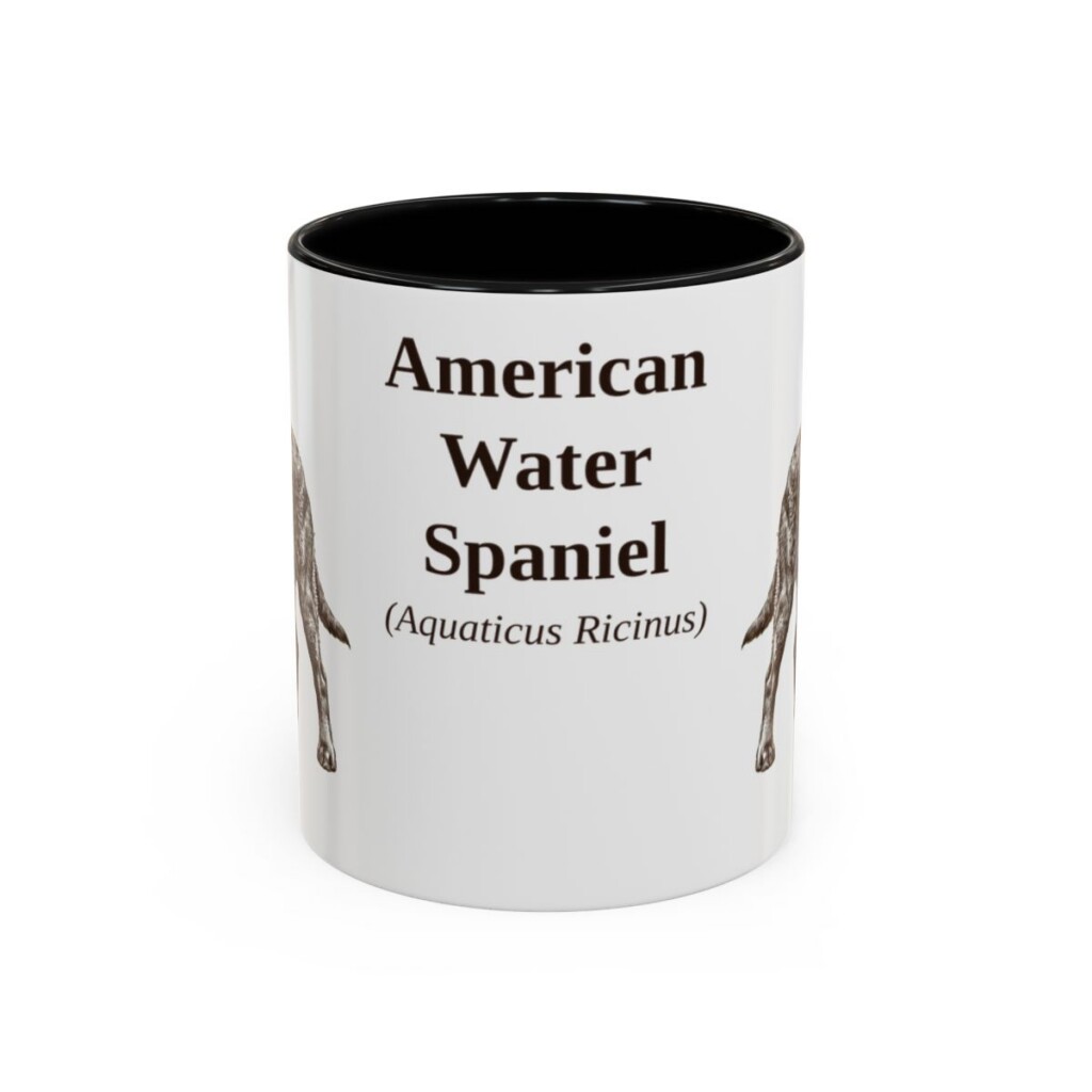 11oz American Water Spaniel Latin Mug, American Water Spaniel, Vintage Dog Coffee Mug, Dog Lover Gift