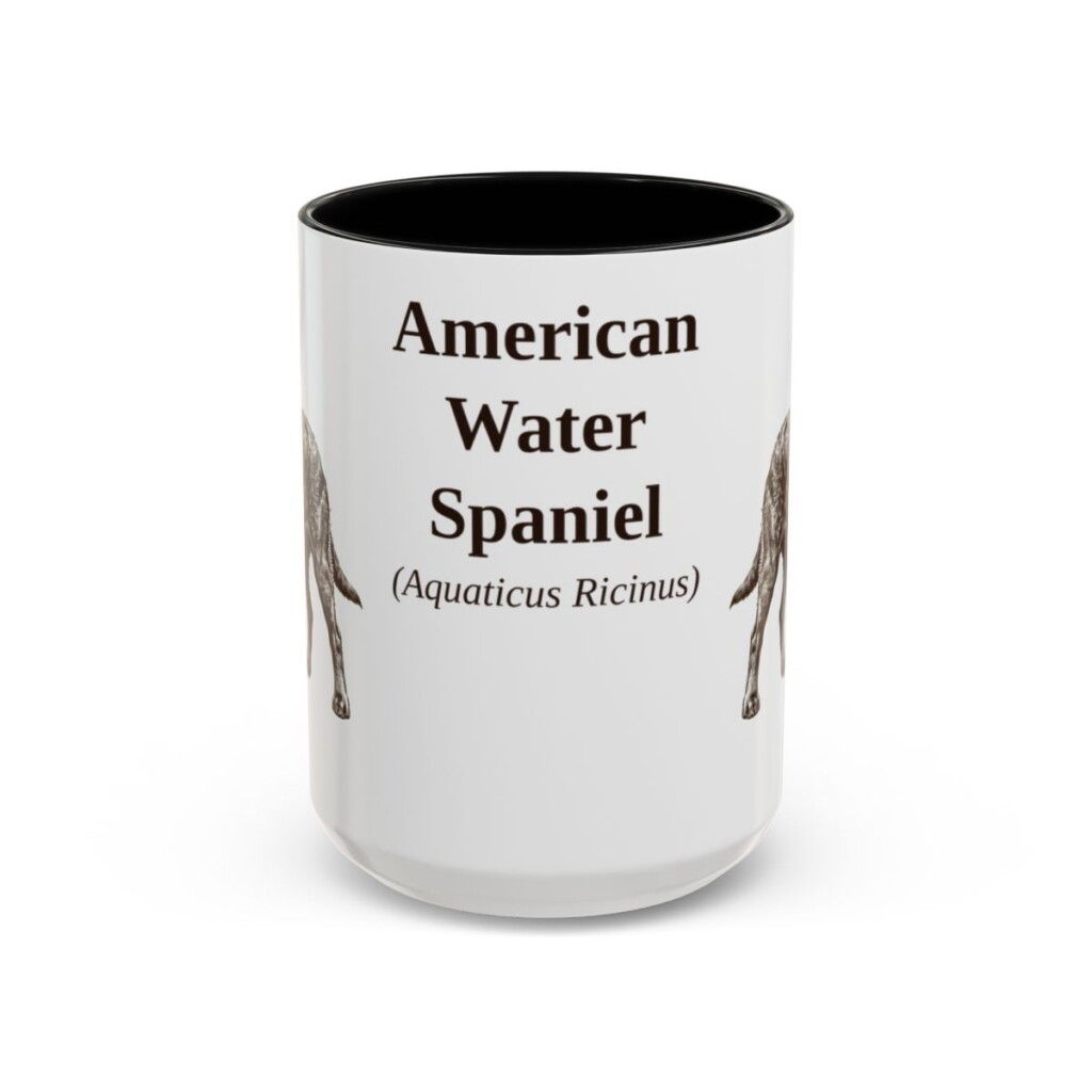 15oz American Water Spaniel Latin Mug, American Water Spaniel, Vintage Dog Coffee Mug, Dog Lover Gift