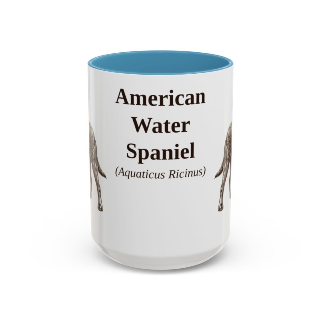 15oz American Water Spaniel Latin Mug, American Water Spaniel, Vintage Dog Coffee Mug, Dog Lover Gift