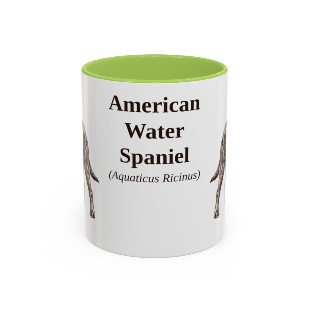 11oz American Water Spaniel Latin Mug, American Water Spaniel, Vintage Dog Coffee Mug, Dog Lover Gift