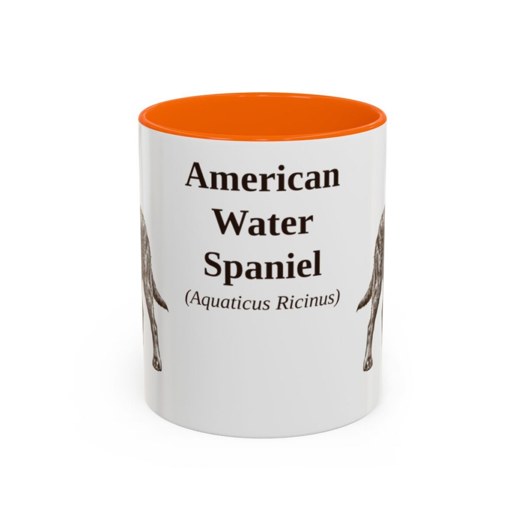 11oz American Water Spaniel Latin Mug, American Water Spaniel, Vintage Dog Coffee Mug, Dog Lover Gift