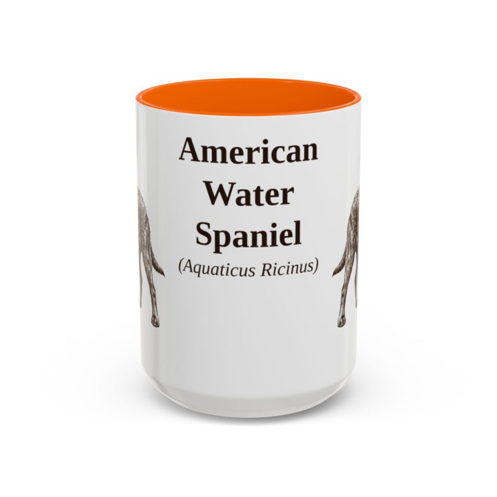 15oz American Water Spaniel Latin Mug, American Water Spaniel, Vintage Dog Coffee Mug, Dog Lover Gift