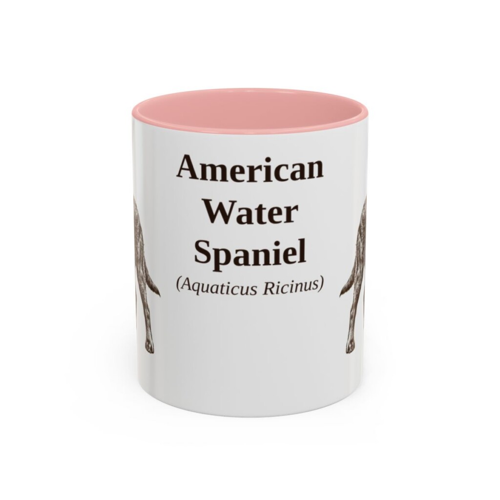 11oz American Water Spaniel Latin Mug, American Water Spaniel, Vintage Dog Coffee Mug, Dog Lover Gift