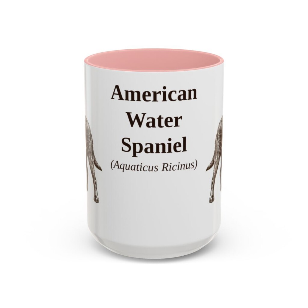 15oz American Water Spaniel Latin Mug, American Water Spaniel, Vintage Dog Coffee Mug, Dog Lover Gift