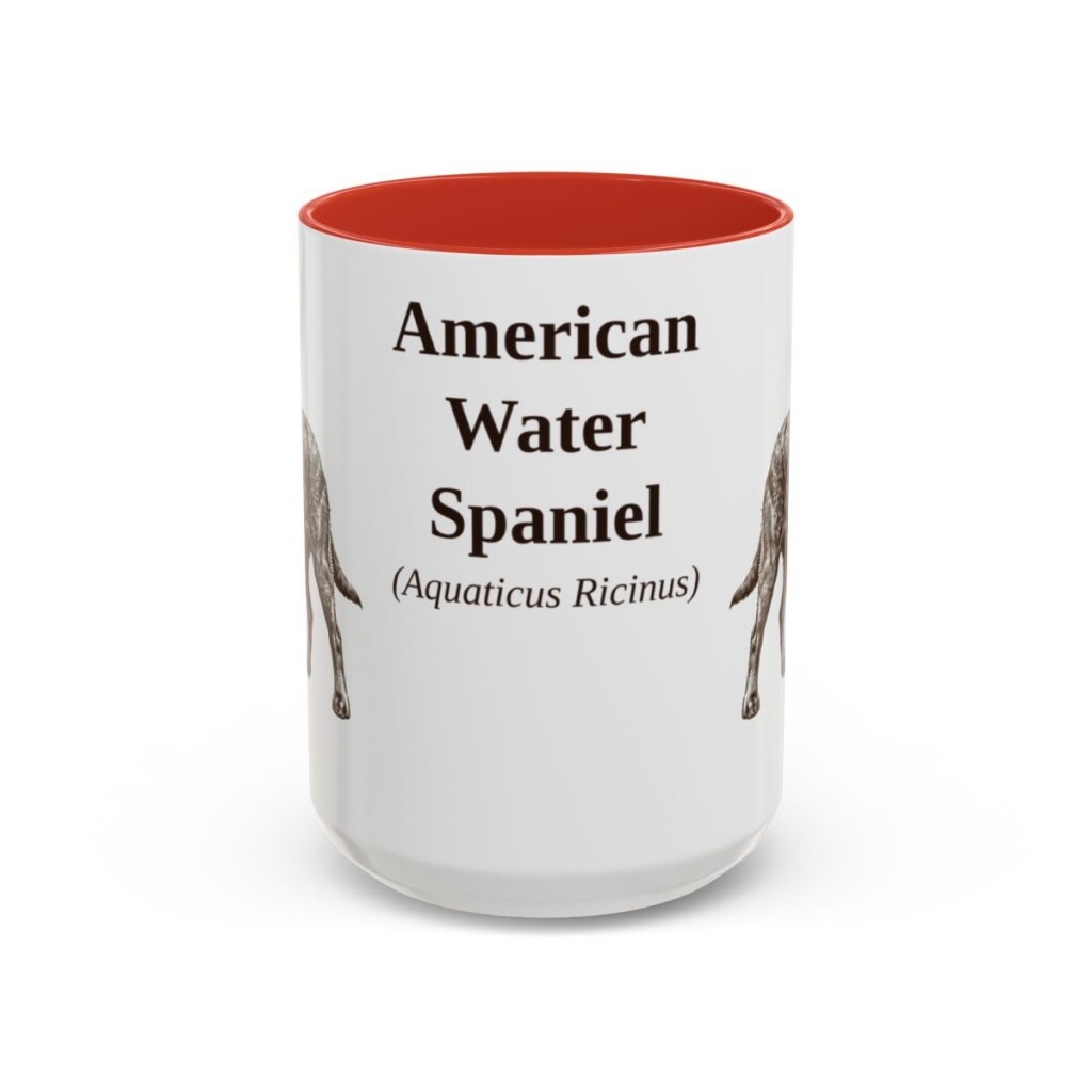 15oz American Water Spaniel Latin Mug, American Water Spaniel, Vintage Dog Coffee Mug, Dog Lover Gift