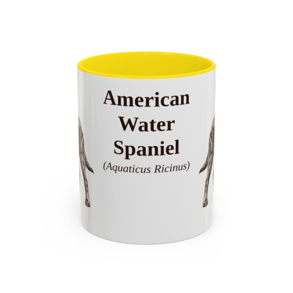 11oz American Water Spaniel Latin Mug, American Water Spaniel, Vintage Dog Coffee Mug, Dog Lover Gift
