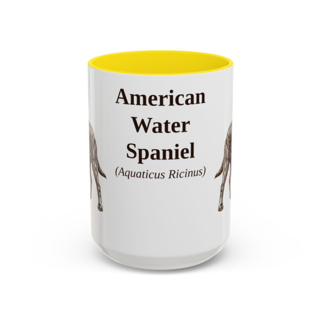 15oz American Water Spaniel Latin Mug, American Water Spaniel, Vintage Dog Coffee Mug, Dog Lover Gift