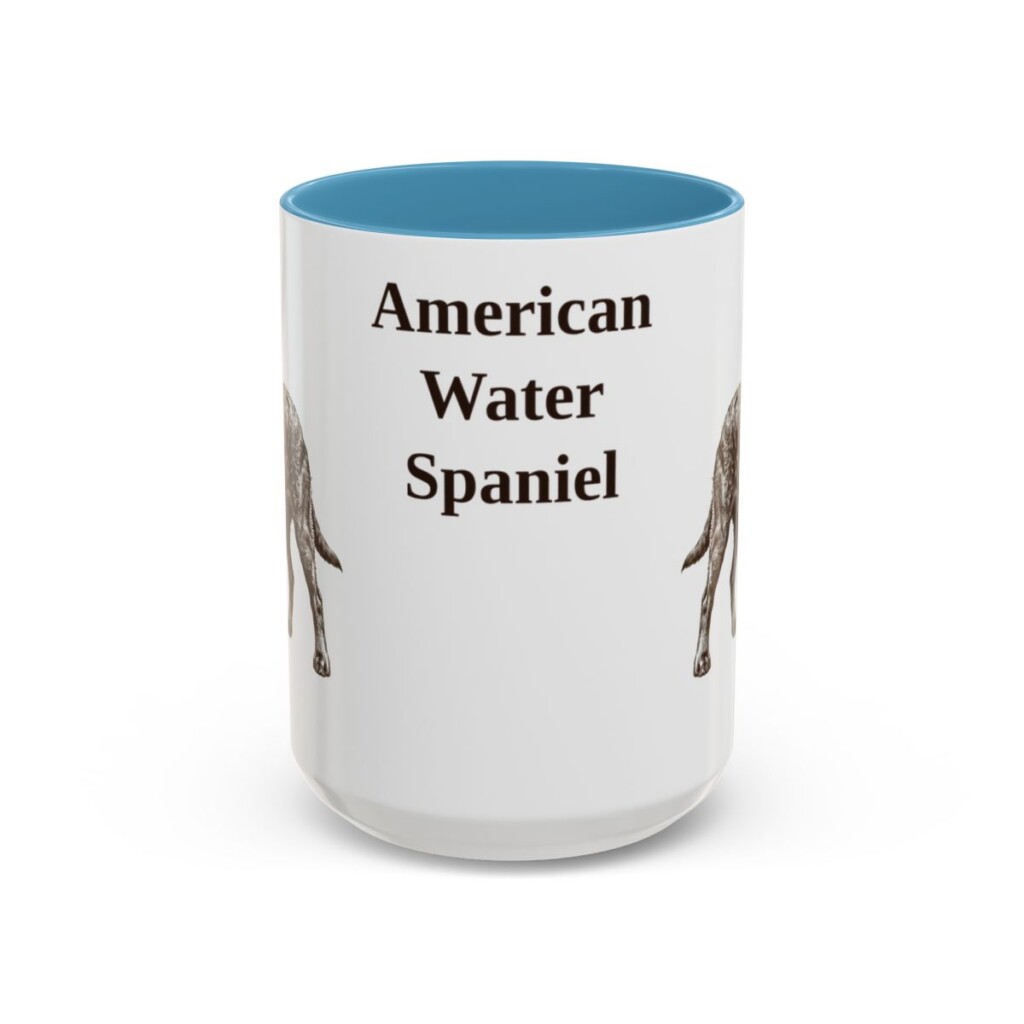 15oz American Water Spaniel Mug, Vintage Dog Portrait Coffee Mug, Dog Lover Gift