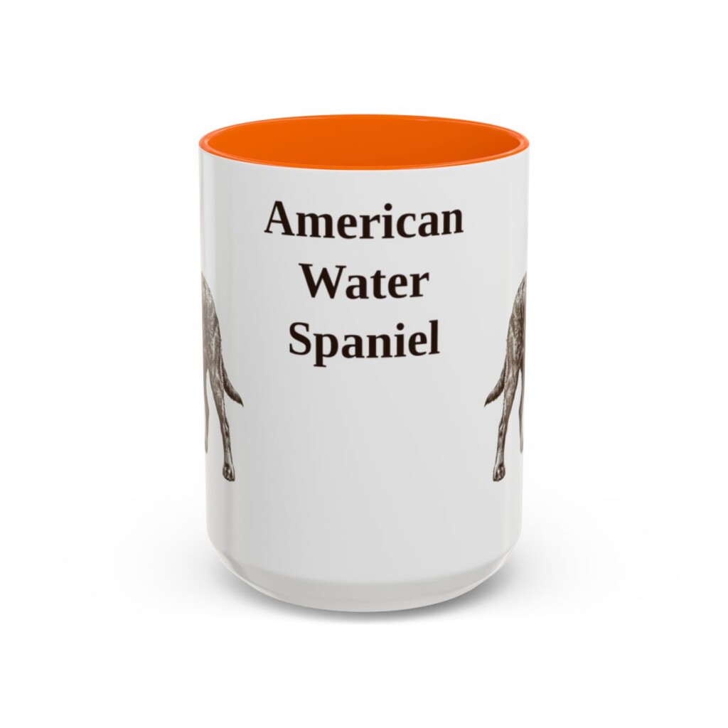 15oz American Water Spaniel Mug, Vintage Dog Portrait Coffee Mug, Dog Lover Gift