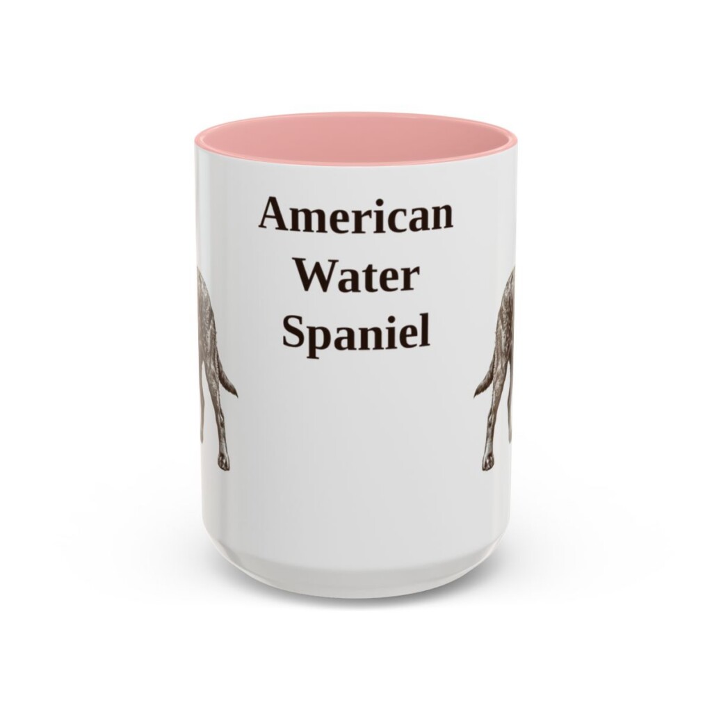 15oz American Water Spaniel Mug, Vintage Dog Portrait Coffee Mug, Dog Lover Gift