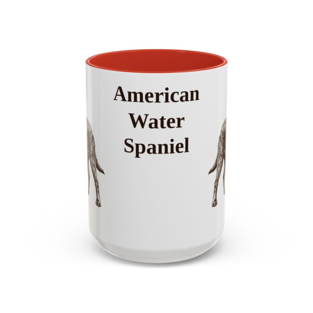 15oz American Water Spaniel Mug, Vintage Dog Portrait Coffee Mug, Dog Lover Gift