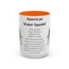 15oz American Water Spaniel Mug, Illustrated Dog Breed Facts Coffee Mug, Vintage Dog Keepsake Gift