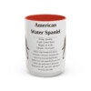 15oz American Water Spaniel Mug, Illustrated Dog Breed Facts Coffee Mug, Vintage Dog Keepsake Gift