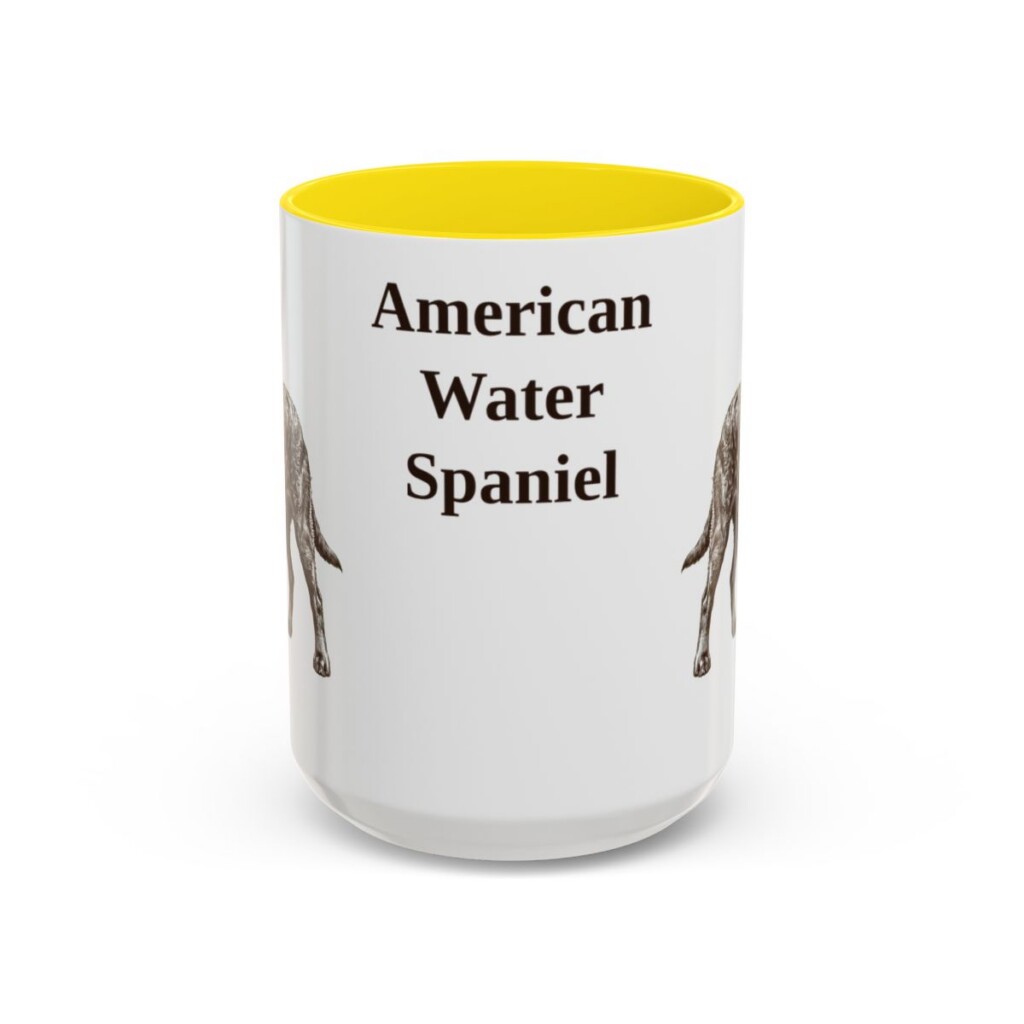 15oz American Water Spaniel Mug, Vintage Dog Portrait Coffee Mug, Dog Lover Gift