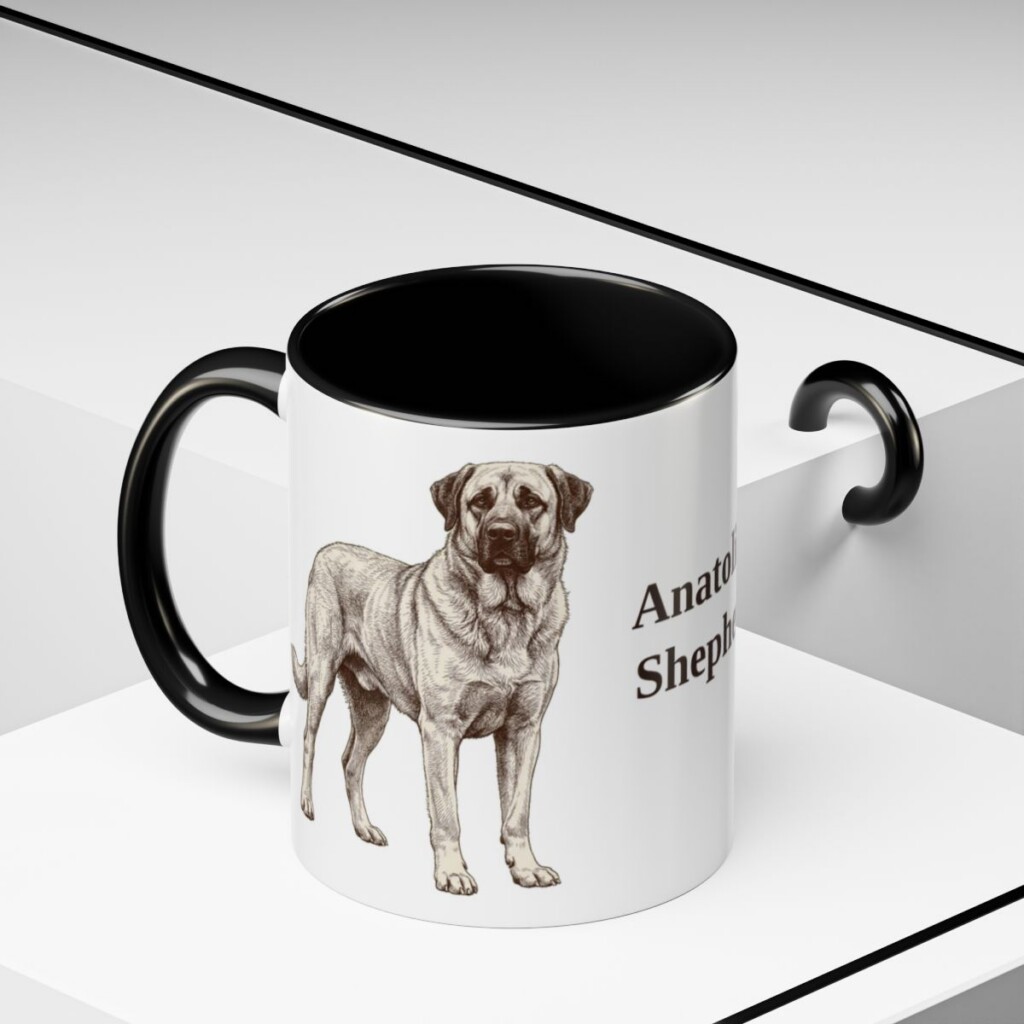 11oz Anatolian Shepherd Mug, Vintage Dog Portrait Coffee Mug, Dog Lover Gift