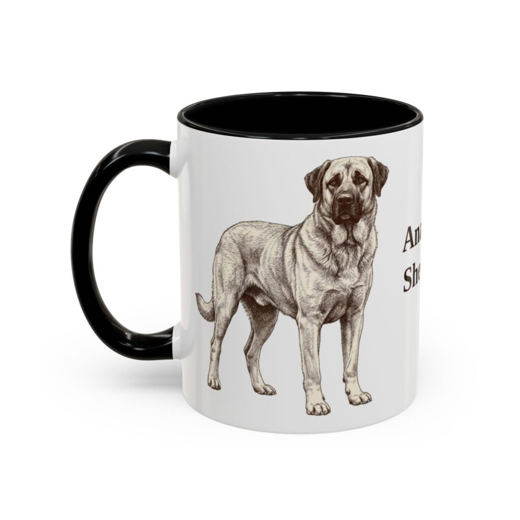 11oz Anatolian Shepherd Mug, Vintage Dog Portrait Coffee Mug, Dog Lover Gift