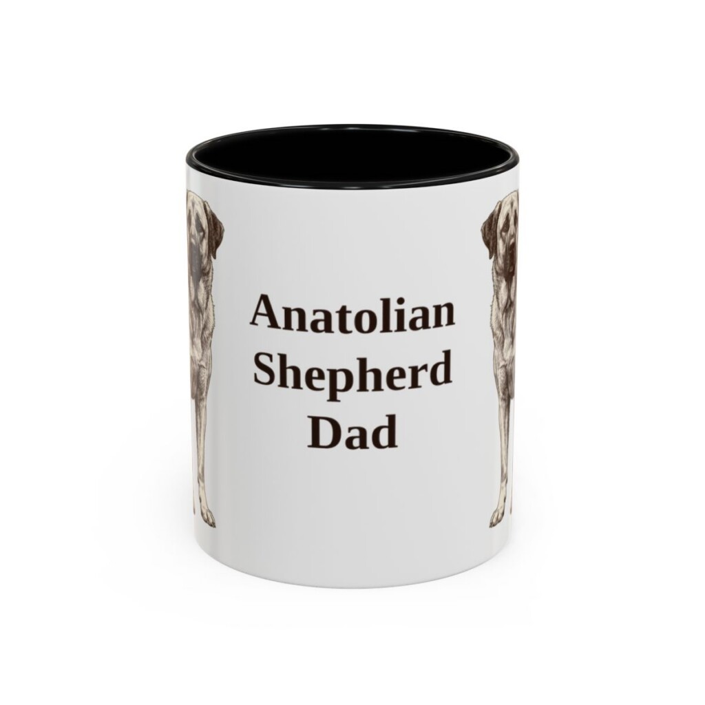 11oz Anatolian Shepherd Dog Dad Mug, Vintage Sketch Coffee Mug, Dog Dad Gift