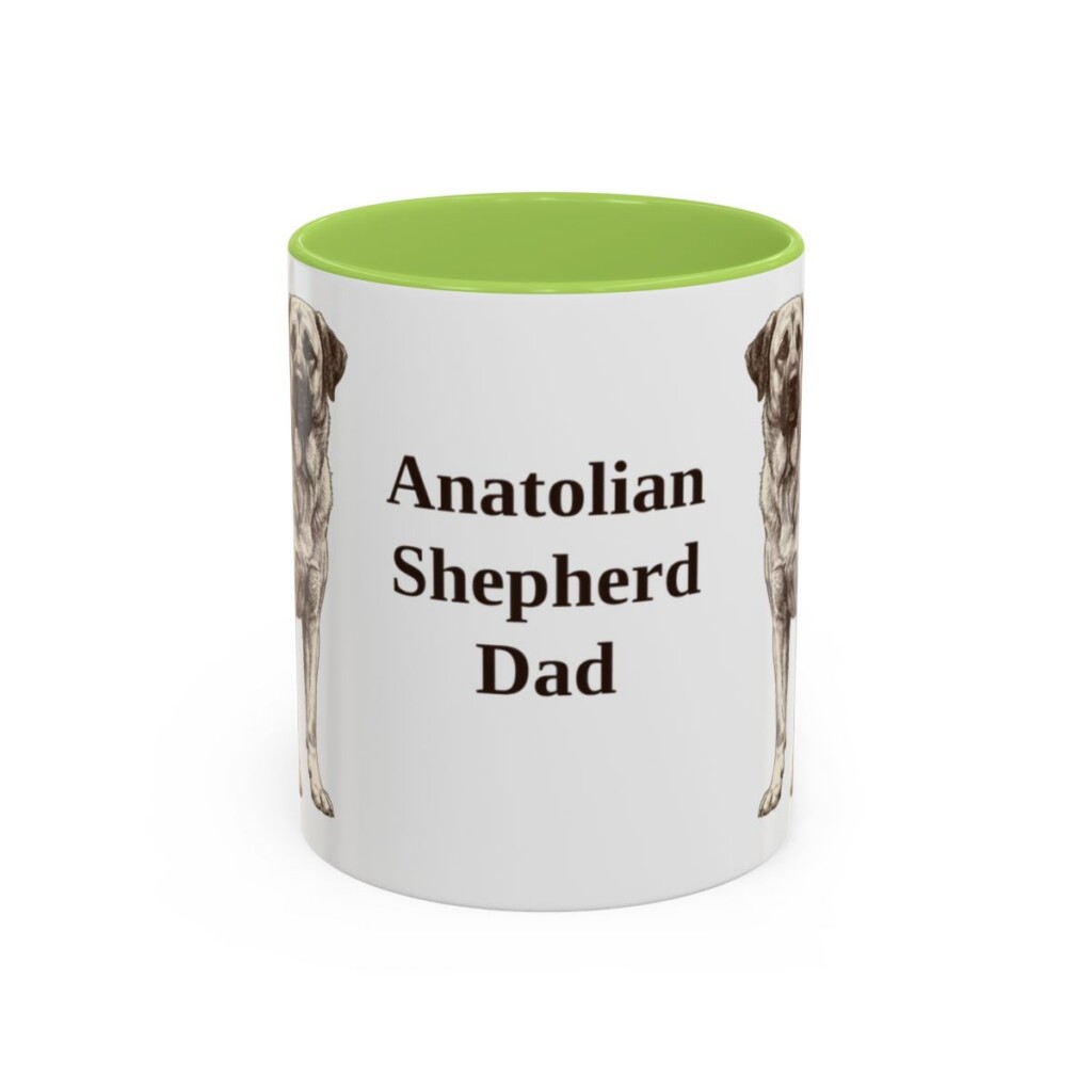 11oz Anatolian Shepherd Dog Dad Mug, Vintage Sketch Coffee Mug, Dog Dad Gift