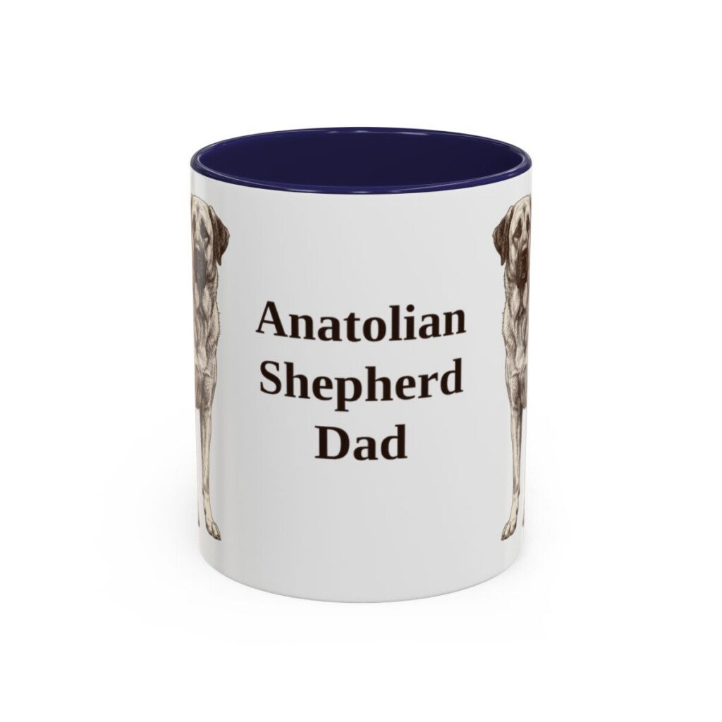 11oz Anatolian Shepherd Dog Dad Mug, Vintage Sketch Coffee Mug, Dog Dad Gift