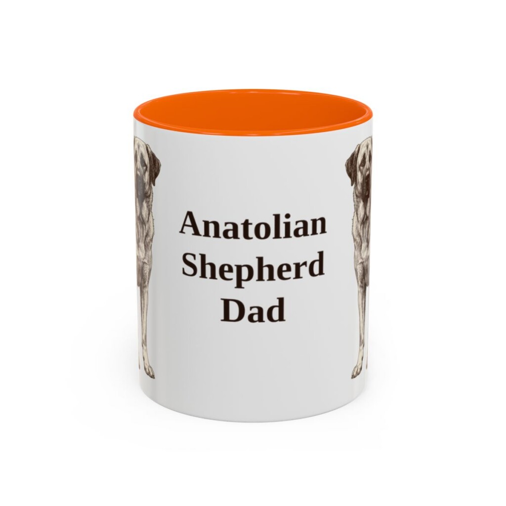 11oz Anatolian Shepherd Dog Dad Mug, Vintage Sketch Coffee Mug, Dog Dad Gift