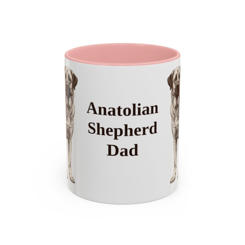 11oz Anatolian Shepherd Dog Dad Mug, Vintage Sketch Coffee Mug, Dog Dad Gift
