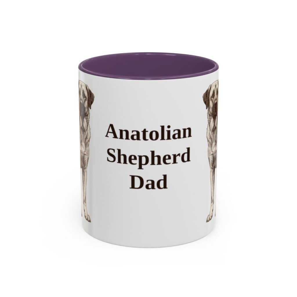 11oz Anatolian Shepherd Dog Dad Mug, Vintage Sketch Coffee Mug, Dog Dad Gift