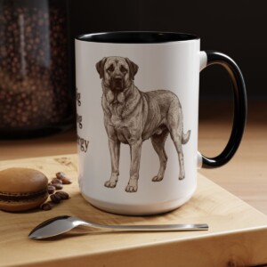 15oz Funny Anatolian Shepherd Mug, Big Dog Energy, Vintage Dog Coffee Mug, Dog Lover Gift