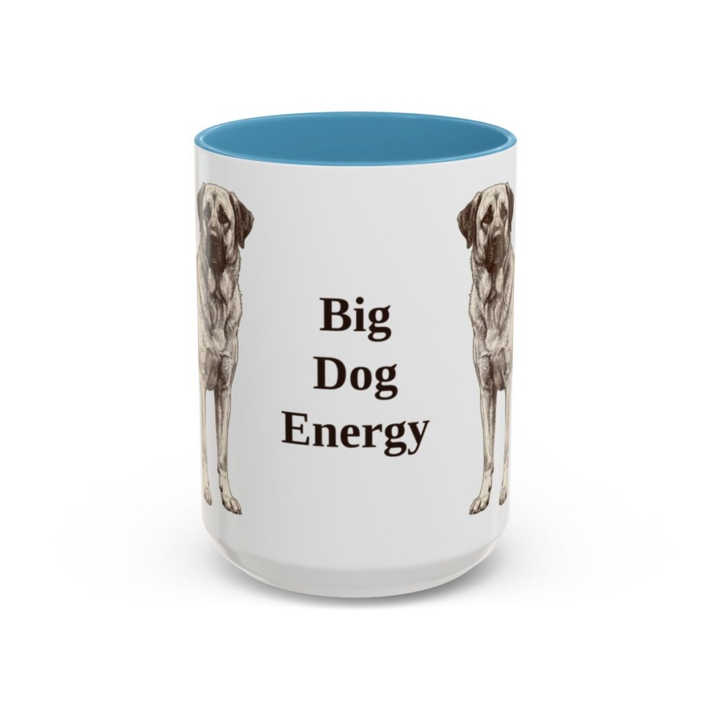 15oz Funny Anatolian Shepherd Mug, Big Dog Energy, Vintage Dog Coffee Mug, Dog Lover Gift