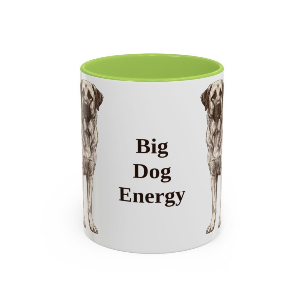 11oz Funny Anatolian Shepherd Mug, Big Dog Energy, Vintage Dog Coffee Mug, Dog Lover Gift